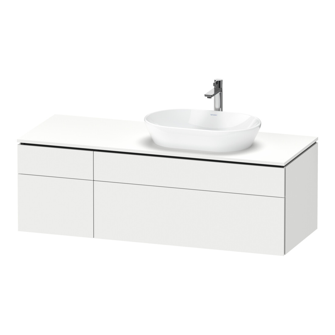 Duravit Meuble sous lavabo L-Cube 142x55x48,2 cm, AS R, blanc mat, 1 tiroir