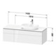 Duravit Meuble sous lavabo L-Cube 142x55x48,2 cm, AS R, E ma, k EinrSy