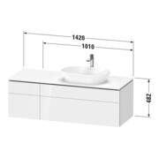 Duravit Meuble sous lavabo L-Cube 142x55x48,2 cm, AS R, E ma, k EinrSy-4