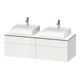 Duravit Meuble sous-lavabo L-Cube 142x55x48,2cm, 2 tiroirs, blanc brillant, système coulissant-1