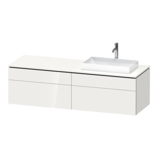 Duravit Meuble sous-lavabo L-Cube 162x55x48,2 cm, 2 tiroirs, blanc brillant