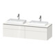 Duravit Meuble sous-lavabo L-Cube 162x55x48,2 cm, 2 tiroirs, blanc brillant, système d’ouverture en douceur-1