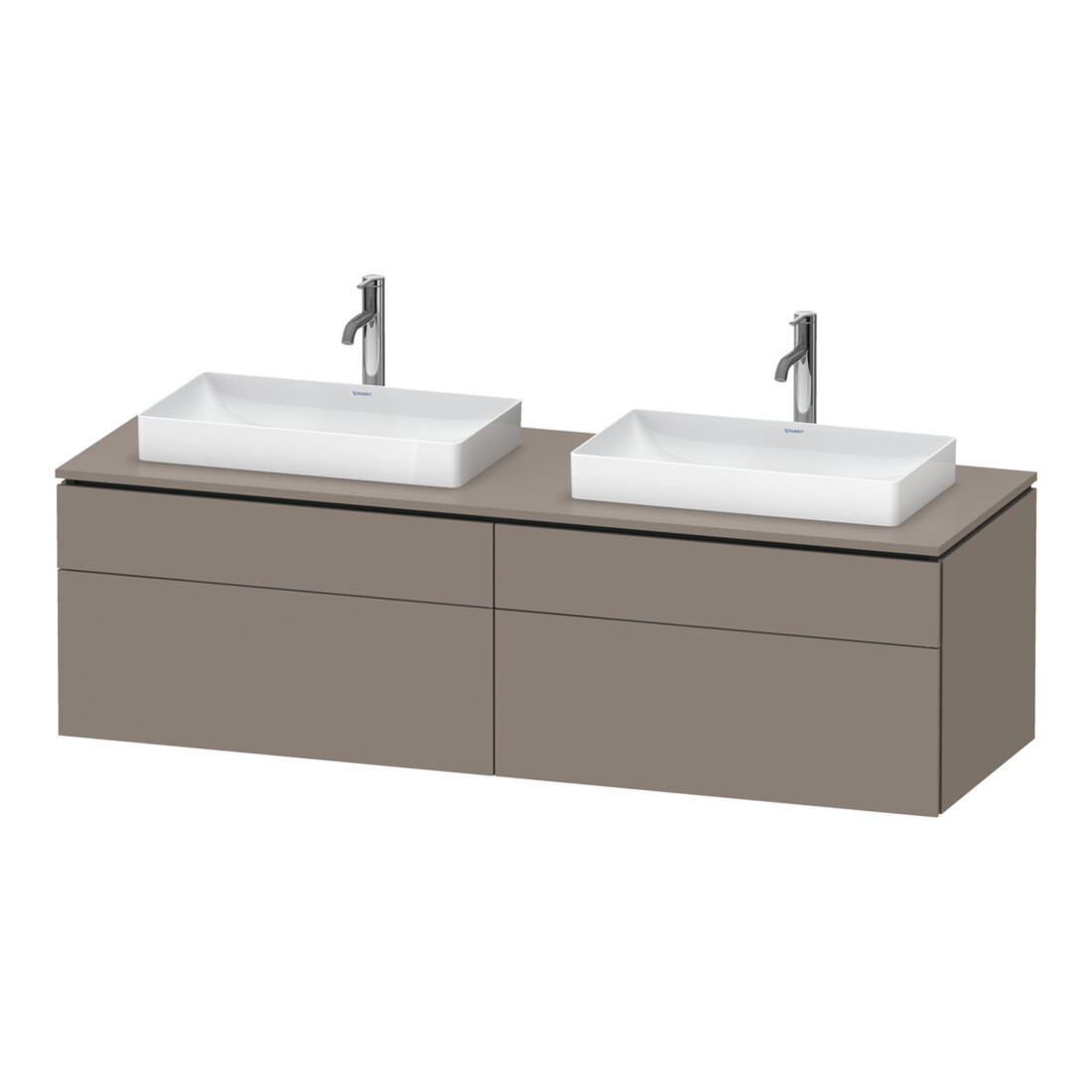 Duravit Meuble sous-lavabo L-Cube 162x55x48,2 cm, 2 tiroirs, blanc mat