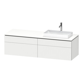Duravit Meuble sous lavabo L-Cube 162x55x48,2 cm, 2 tiroirs, blanc mat