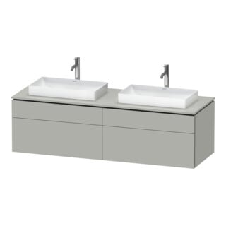 Duravit Meuble sous lavabo L-Cube 162x55x48,2 cm, 2 tiroirs, blanc mat, système d'ouverture k