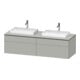 Duravit Meuble sous lavabo L-Cube 162x55x48,2 cm, 2 tiroirs, blanc mat, système d'ouverture k-1
