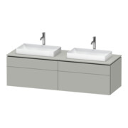 Duravit Meuble sous lavabo L-Cube 162x55x48,2 cm, 2 tiroirs, blanc mat, système d'ouverture k