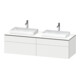 Duravit Meuble sous-lavabo L-Cube 162x55x48,2 cm, 2 tiroirs, blanc mat, système d'ouverture k-1