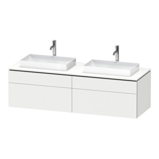 Duravit Meuble sous lavabo L-Cube 162x55x48,2 cm, 2 tiroirs, blanc mat, système d'ouverture k