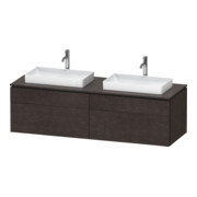 Duravit Meuble sous-lavabo L-Cube 162x55x48,2 cm, 2 tiroirs, gris clair, système d'ouverture k