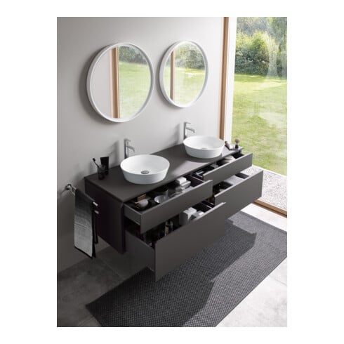 Duravit Meuble sous-lavabo L-Cube 162x55x48,2 cm, 2 tiroirs, gris m, k EinrSy