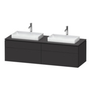 Duravit Meuble sous-lavabo L-Cube 162x55x48,2 cm, 2 tiroirs, gris mat, k EinrSy