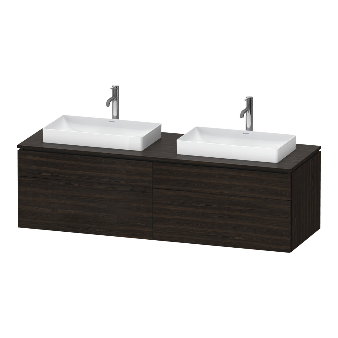 Duravit Meuble sous-lavabo L-Cube 162x55x48,2 cm, 2 tiroirs, N ge, k EinrSy