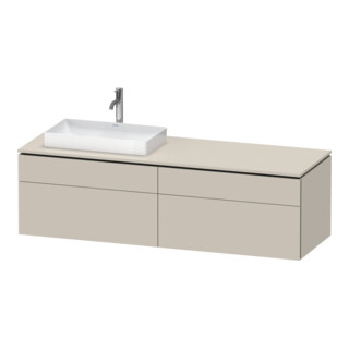 Duravit Meuble sous lavabo L-Cube 162x55x48,2 cm, 2 tiroirs, Tau mat
