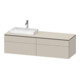 Duravit Meuble sous lavabo L-Cube 162x55x48,2 cm, 2 tiroirs, Tau mat-1