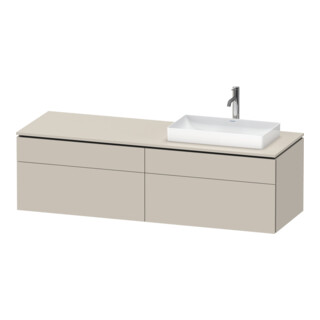 Duravit Meuble sous-lavabo L-Cube 162x55x48,2 cm, 2 tiroirs, taupe mat