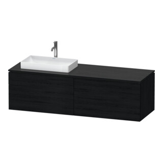 Duravit Meuble sous lavabo L-Cube 162x55x48,2 cm, 2 tiroirs, wd, AS gauche, blanc œuf