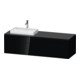 Duravit Meuble sous lavabo L-Cube 162x55x48,2 cm, 2 tiroirs, wd, AS gauche, noir laqué brillant-1
