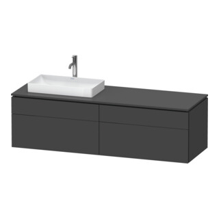 Duravit Meuble sous-lavabo L-Cube 162x55x48,2 cm, 2 tiroirs, wd, AS L, graph ma