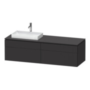 Duravit Meuble sous lavabo L-Cube 162x55x48,2 cm, 2 tiroirs, wd, AS L, gris mat