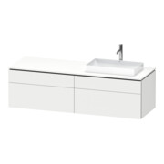Duravit Meuble sous lavabo L-Cube 162x55x48,2 cm, 2 tiroirs, wd, AS re, blanc mat