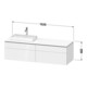 Duravit Meuble sous lavabo L-Cube 162x55x48,2cm, 2 tiroirs, gris mat