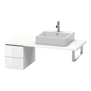 Duravit Meuble sous lavabo L-Cube 32x54,7 cm, blanc brillant, 2 tiroirs