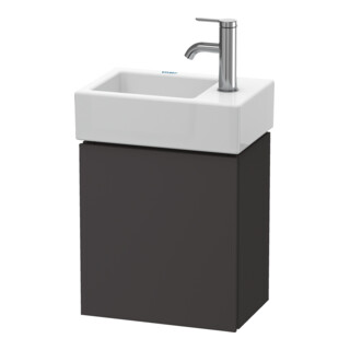Duravit Meuble sous lavabo L-Cube 36,4x24,1x40 cm, chêne blanchi, porte gauche, graphite mat