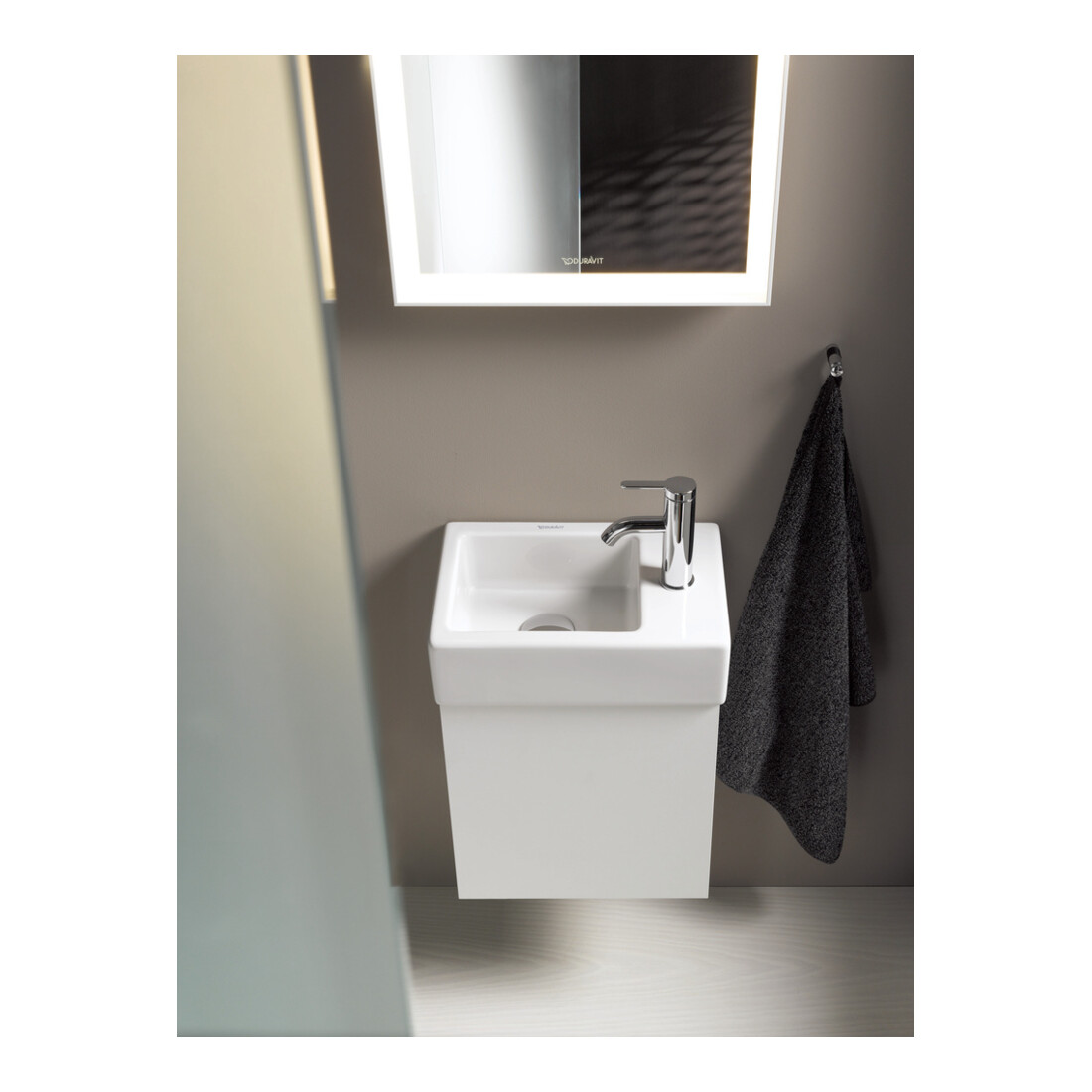 Duravit Meuble sous lavabo L-Cube 36,4x24,1x40 cm, suspendu, porte gauche, blanc brillant