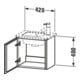 Duravit Meuble sous-lavabo L-Cube 42x29,4x40 cm, suspendu, droite, chêne naturel