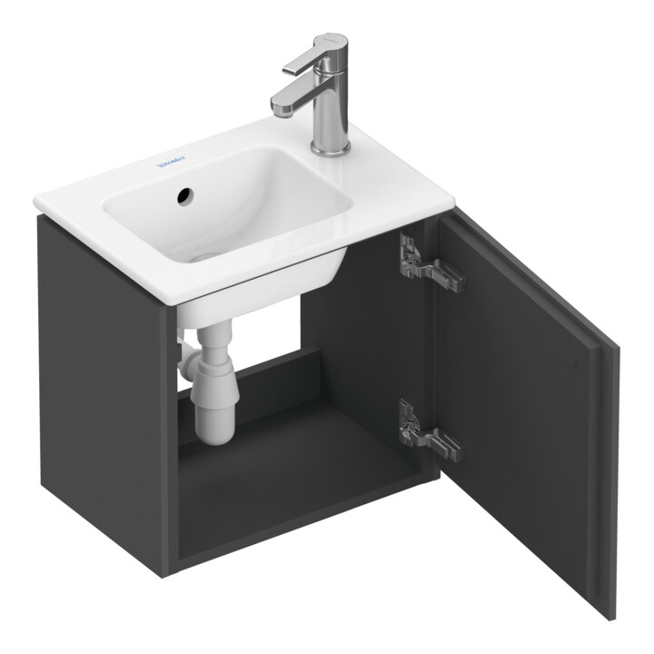Duravit Meuble sous lavabo L-Cube 42x29,4x40 cm, suspendu, porte droite, graphite mat