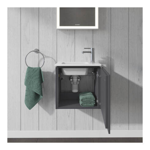 Duravit Meuble sous lavabo L-Cube 42x29,4x40 cm, suspendu, porte droite, graphite mat