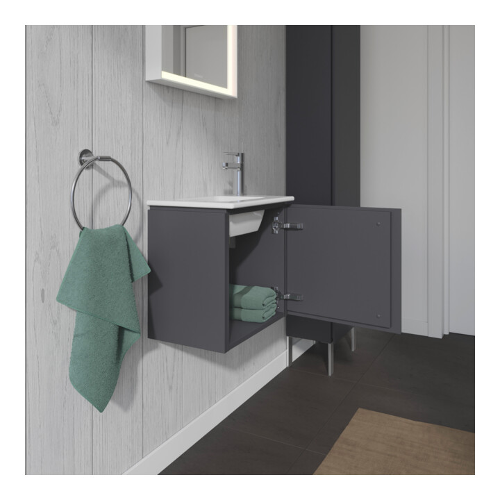 Duravit Meuble sous lavabo L-Cube 42x29,4x40 cm, suspendu, porte droite, graphite mat