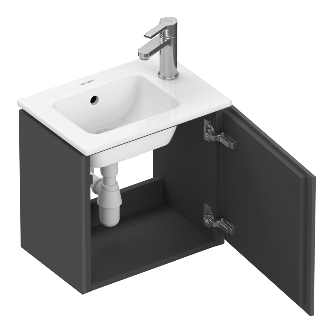 Duravit Meuble sous lavabo L-Cube 42x29,4x40 cm, suspendu, porte droite, graphite mat