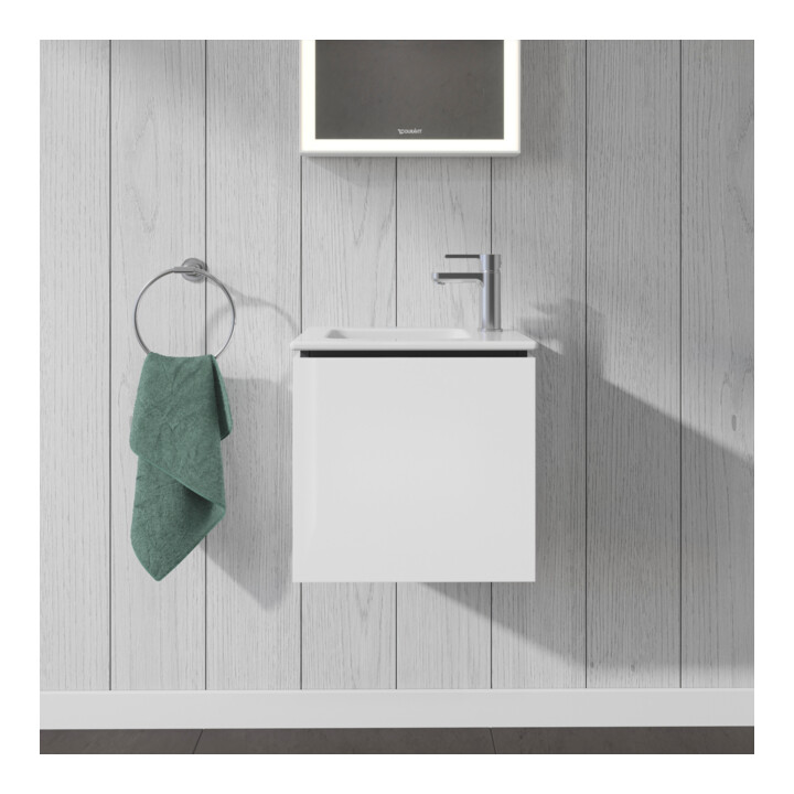 Duravit Meuble sous lavabo L-Cube 42x29,4x40 cm, suspendu, porte gauche, blanc brillant
