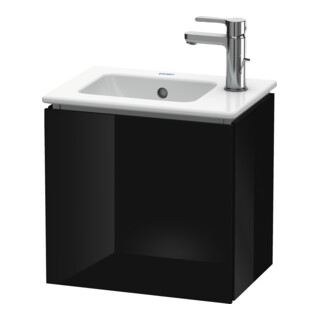 Duravit Meuble sous lavabo L-Cube 42x29,4x40 cm, suspendu, porte gauche, noir brillant