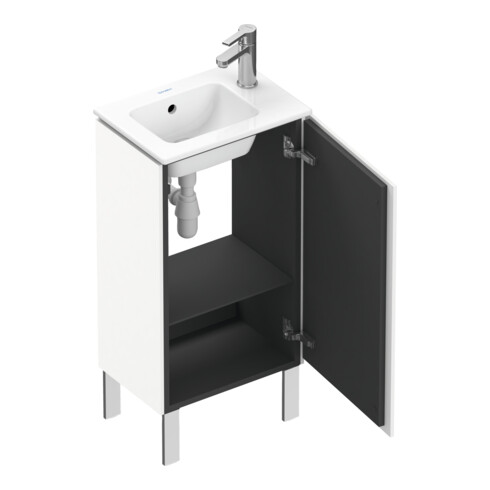 Duravit Meuble sous lavabo L-Cube 42x29,4x70,4 cm, deb., porte dr., blanc mat