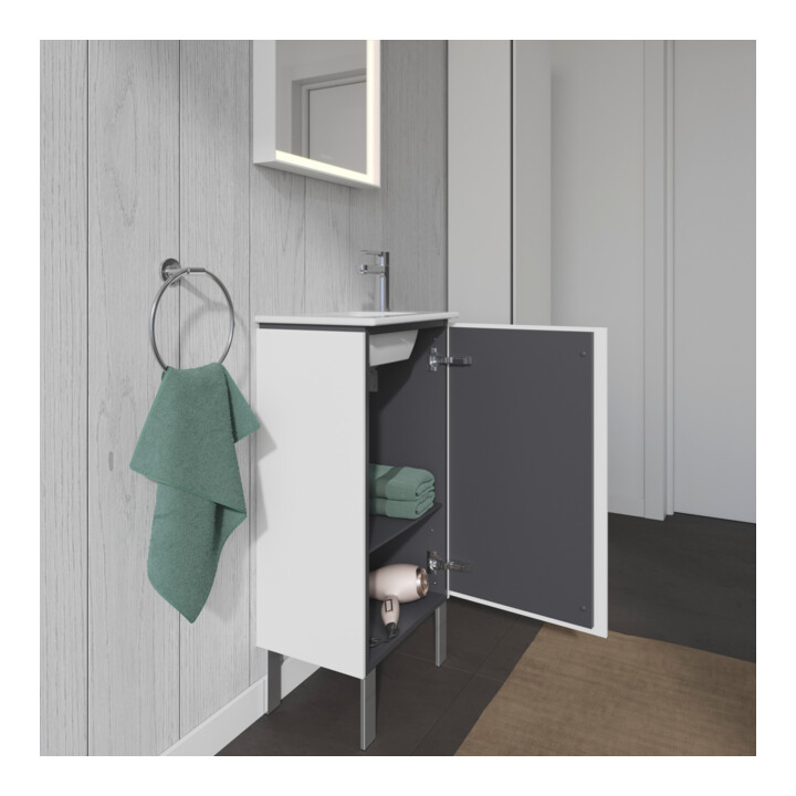 Duravit Meuble sous lavabo L-Cube 42x29,4x70,4 cm, deb., porte dr., blanc mat