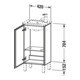 Duravit Meuble sous lavabo L-Cube 42x29,4x70,4 cm, deb., porte g., bas mat