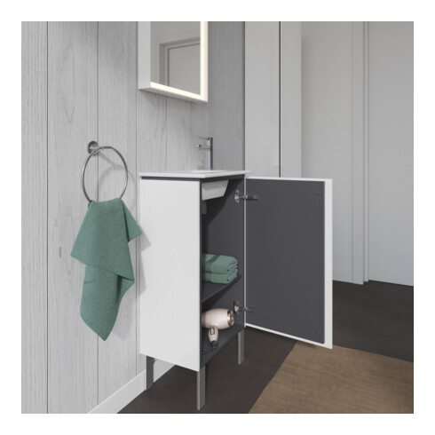 Duravit Meuble sous-lavabo L-Cube 42x29,4x70,4 cm, deb., porte g., blanc brillant
