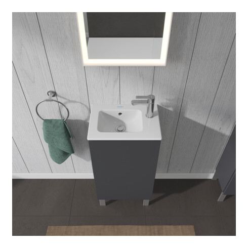 Duravit Meuble sous lavabo L-Cube 42x29,4x70,4 cm, deb., porte g., gris mat