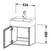 Duravit Meuble sous lavabo L-Cube 43,4x34,1x40 cm, suspendu, porte droite, graph ma-4
