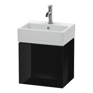 Duravit Meuble sous-lavabo L-Cube 43,4x34,1x40 cm, suspendu, porte gauche, noir brillant