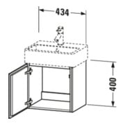Duravit Meuble sous-lavabo L-Cube 43,4x34,1x40 cm, wd, porte G, pour lavabo s-mat-4