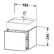 Duravit Meuble sous-lavabo L-Cube 48,4x45,9 cm, bas, 1 tiroir, suspendu