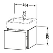 Duravit Meuble sous-lavabo L-Cube 48,4x45,9 cm, bas, 1 tiroir, suspendu-4