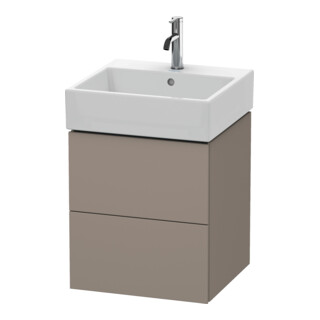 Duravit Meuble sous-lavabo L-Cube 48,4x45,9 cm, bas. mat, 2 tiroirs, suspendu