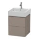 Duravit Meuble sous-lavabo L-Cube 48,4x45,9 cm, bas. mat, 2 tiroirs, suspendu-1