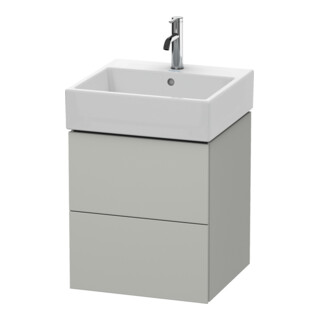 Duravit Meuble sous-lavabo L-Cube 48,4x45,9 cm, béton gris, 2 tiroirs, suspendu