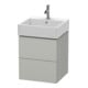 Duravit Meuble sous-lavabo L-Cube 48,4x45,9 cm, béton gris, 2 tiroirs, suspendu-1
